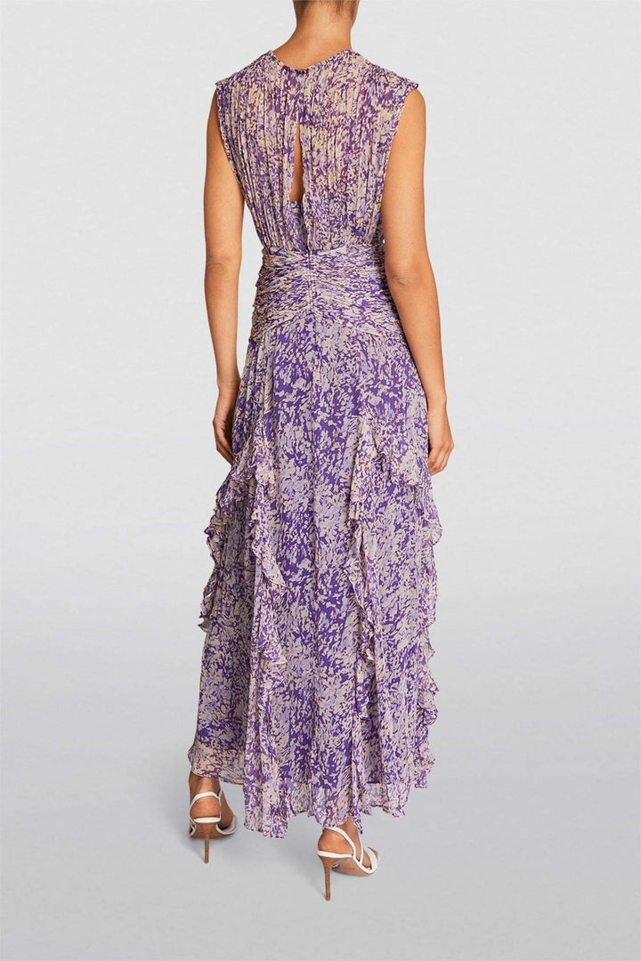 Exquisite Floral Sleeveless Midi Dress