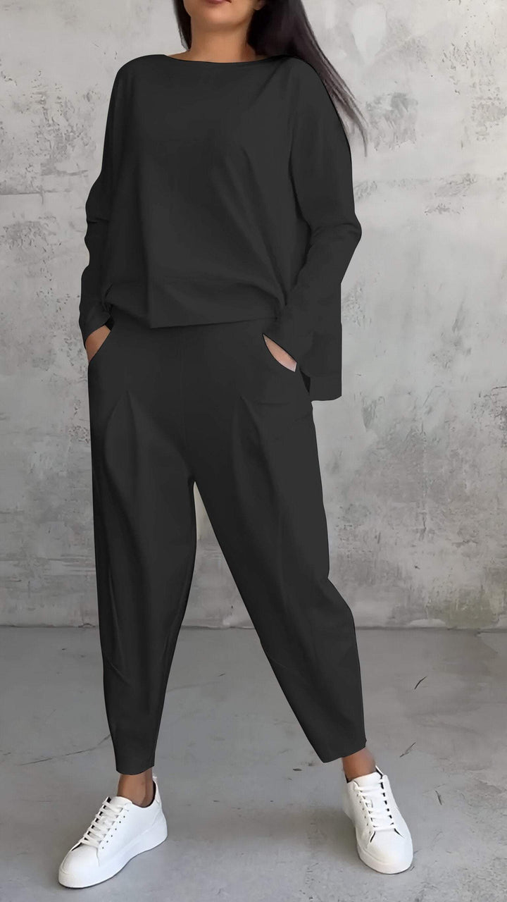 Luxe Comfort Full Set with Stylish Crew Neck