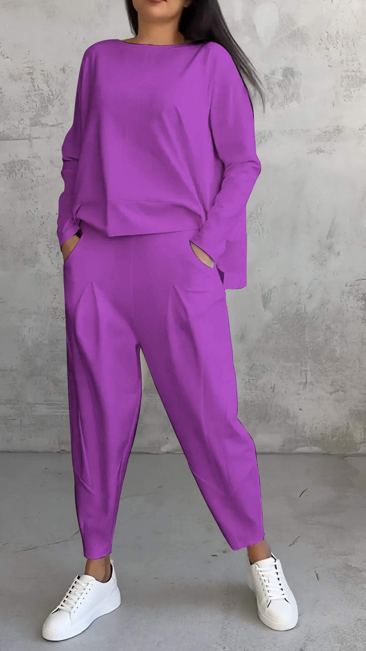 Luxe Comfort Full Set with Stylish Crew Neck