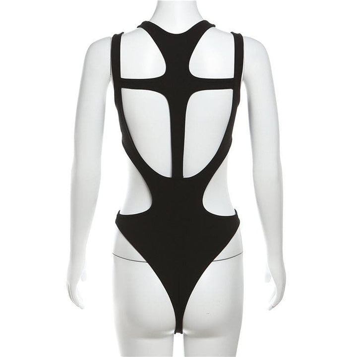 Chic Hollow Backless Bodysuit for Effortless Elegance