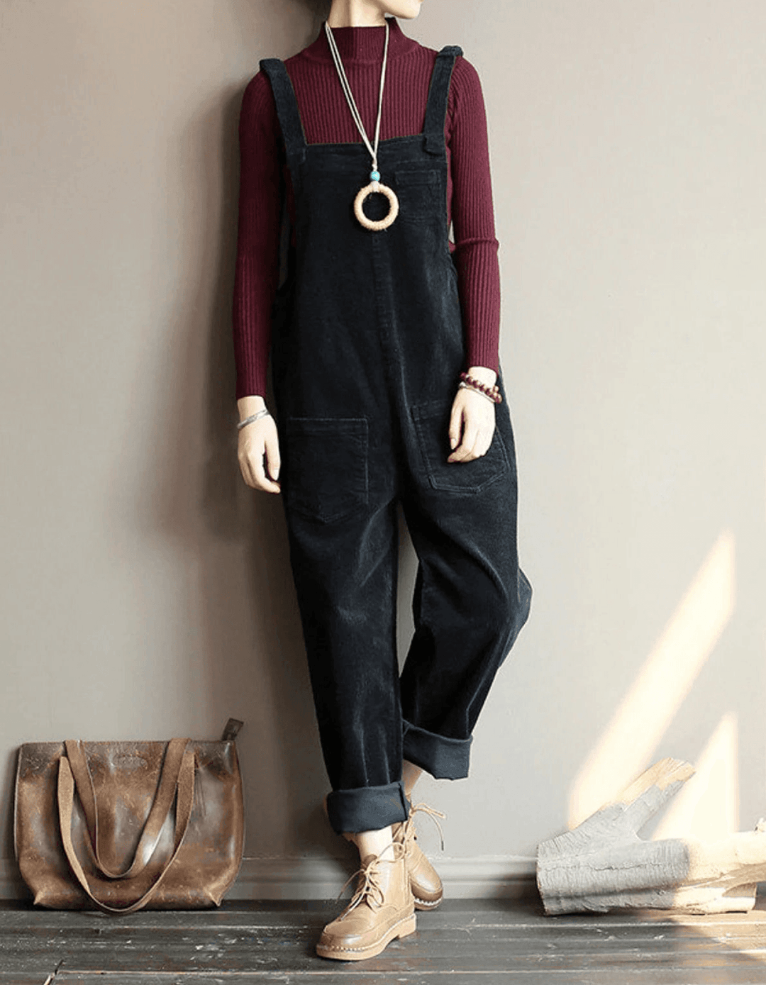 Elevate Your Style with the Luxurious High-Waist Velvet Overalls