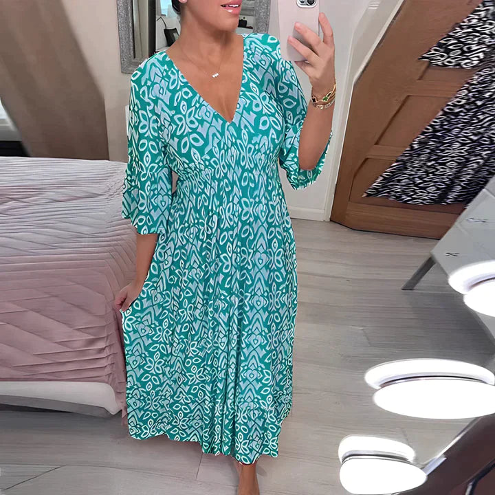 Elegant High-Waisted Summer Dress