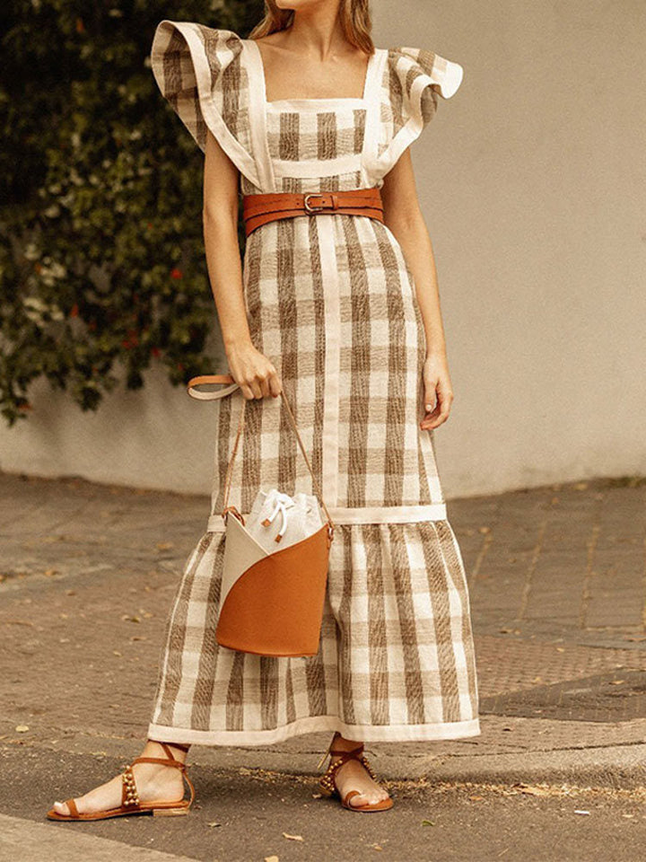Stunning Checkered Elegance Dress