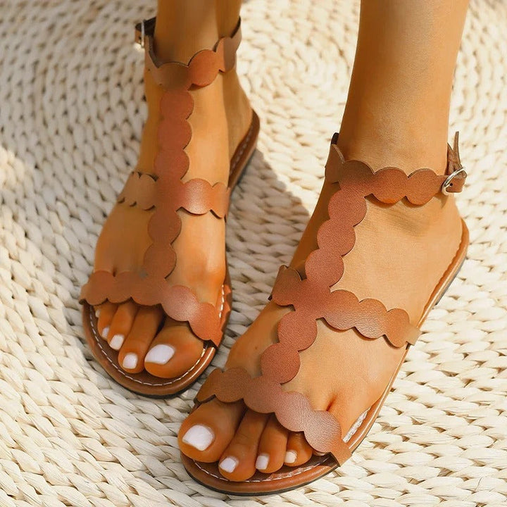 Stylish sandals adorned with fun ruffles