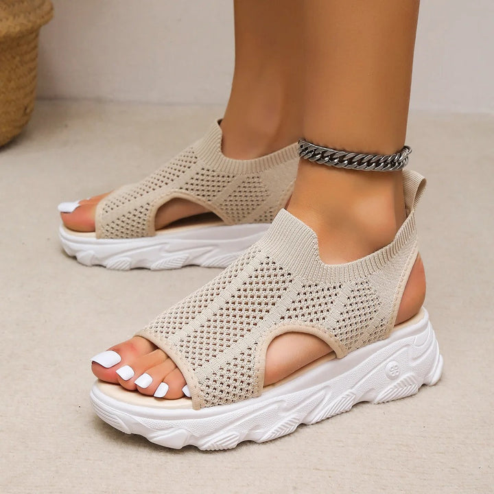 Chic Open-Toe Casual Sandals for Effortless Glamour