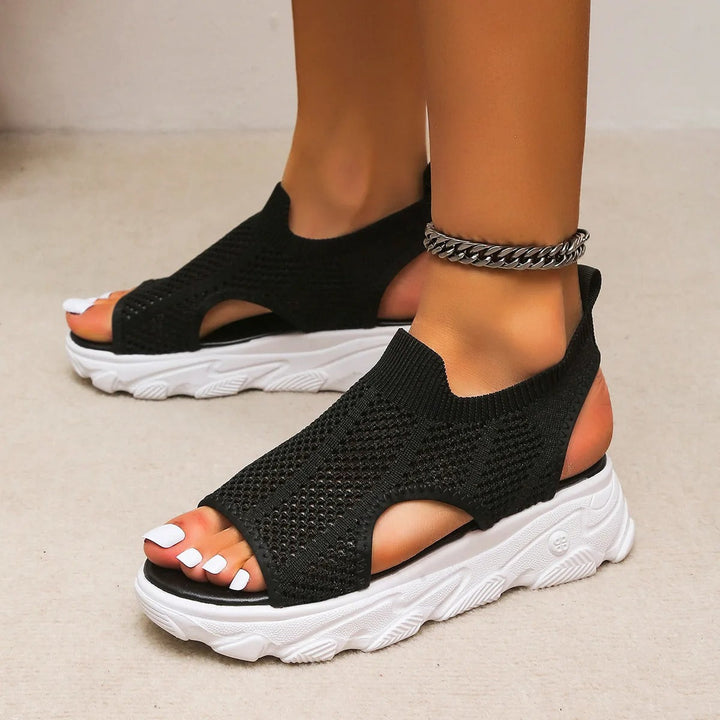 Chic Open-Toe Casual Sandals for Effortless Glamour