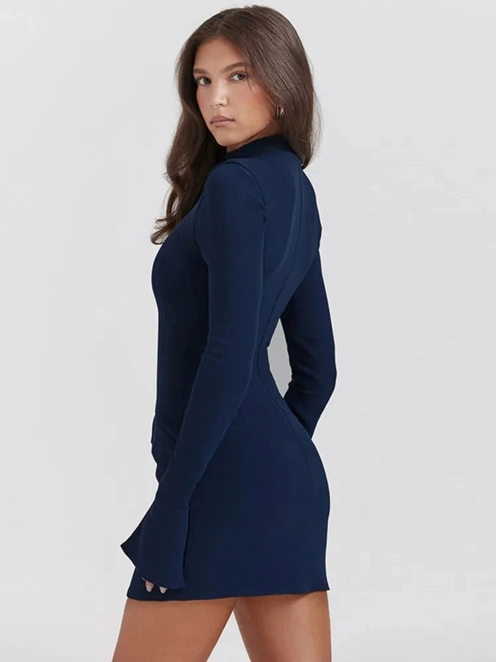 Stylish Long Sleeve Mini Dress