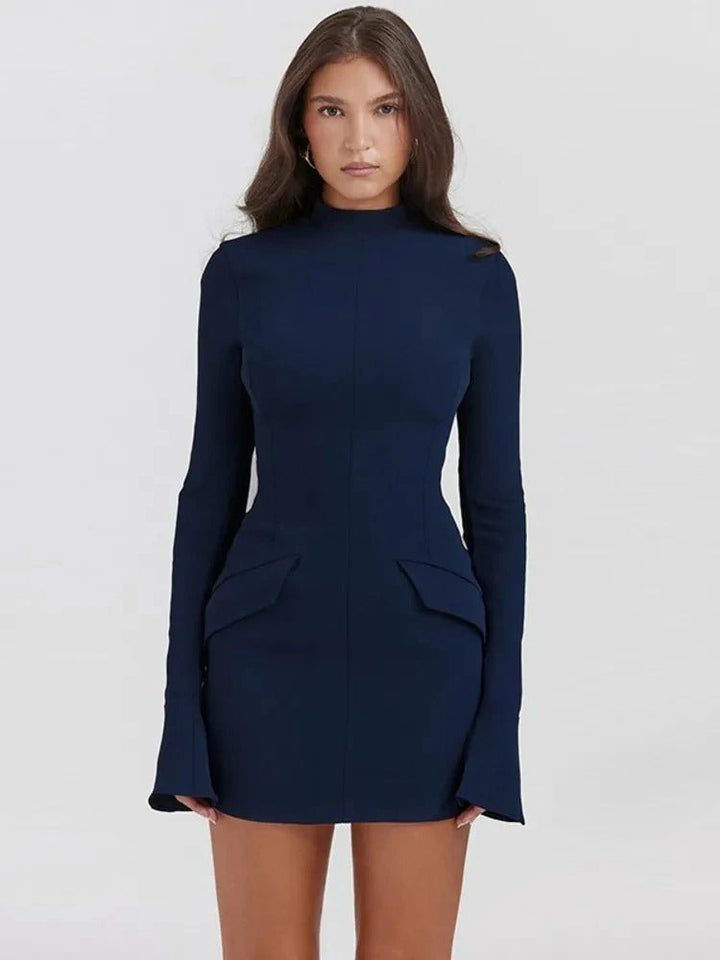 Stylish Long Sleeve Mini Dress
