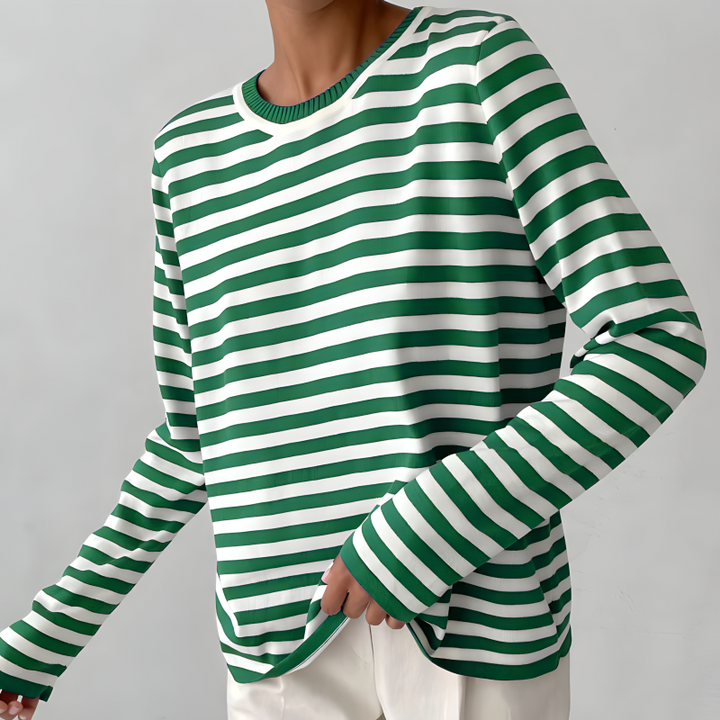 Chic Striped Knit Sweater for Cozy Style