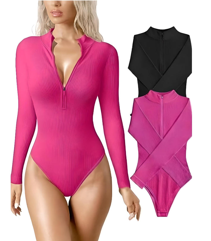 Bodycon zip in elastane