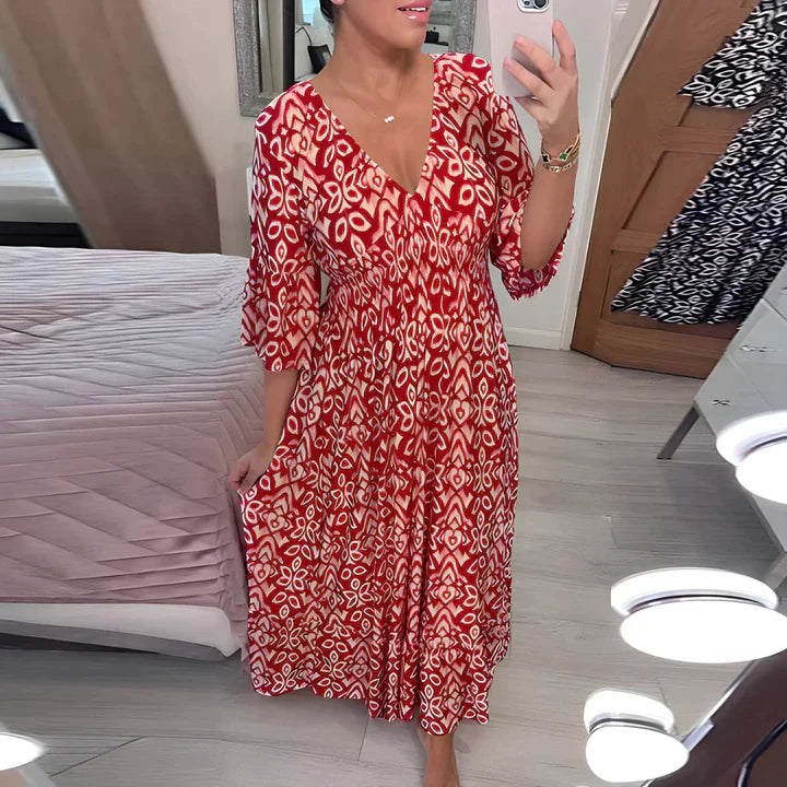 Elegant High-Waisted Summer Dress