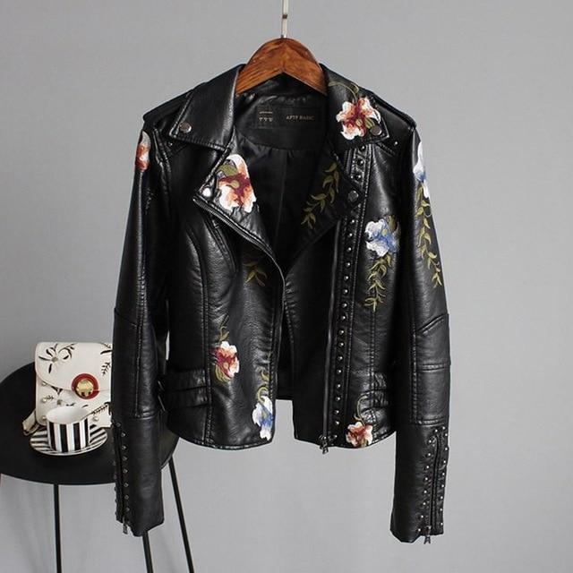 Chic Women's Leather Biker Jacket