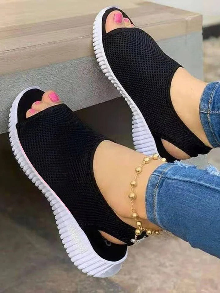 Sleek and Chic Closed-Toe Sandals for Women by
