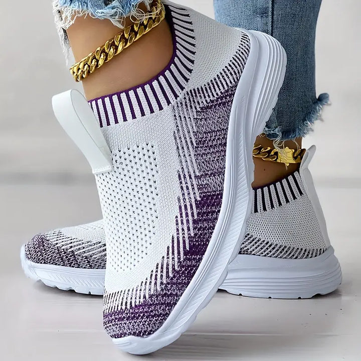 Chic Knitted Sneakers for Women - Perfect for Effortless Casual Style