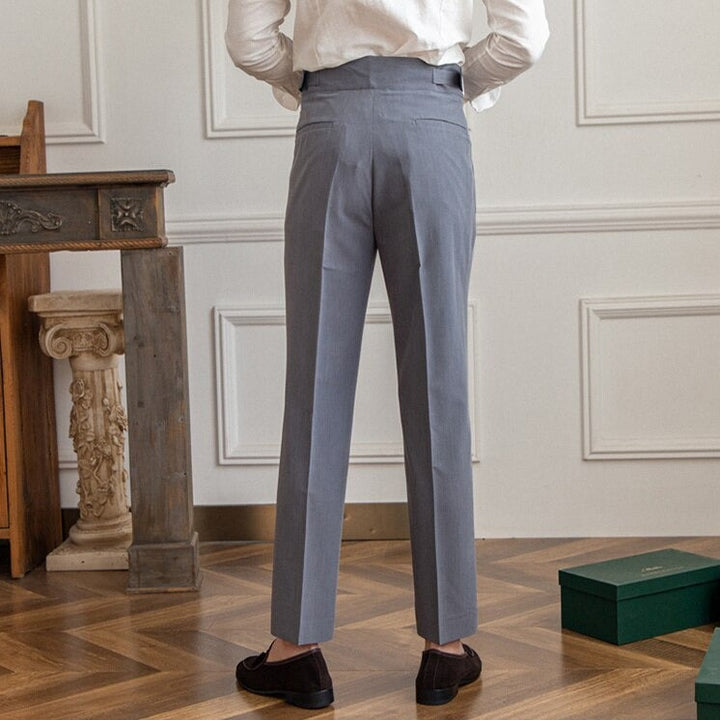 Stylish Buckle Detail Trousers for Men
