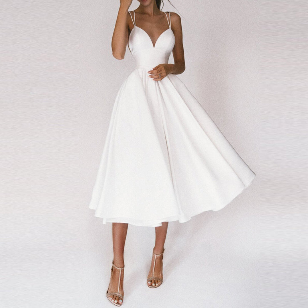 Elegant V-Neck Formal Dress