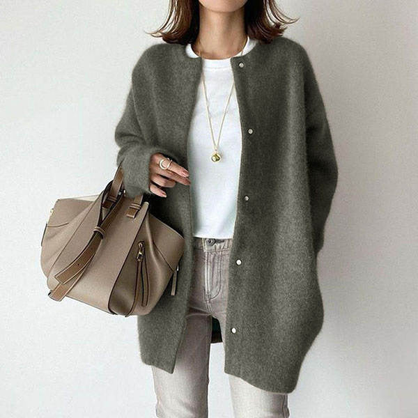 Chic Vintage-Inspired Loose Cardigan Vest