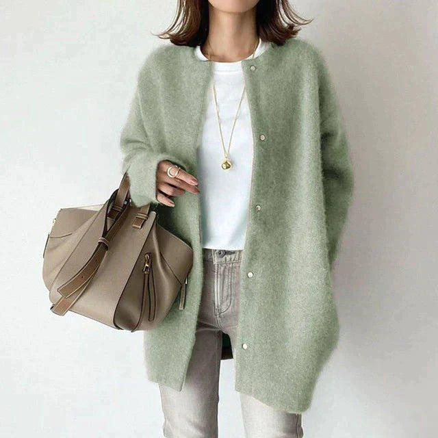 Chic Vintage-Inspired Loose Cardigan Vest