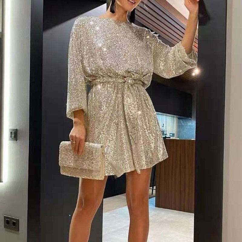 Gorgeous Sparkling Mini Dress for Unforgettable Parties