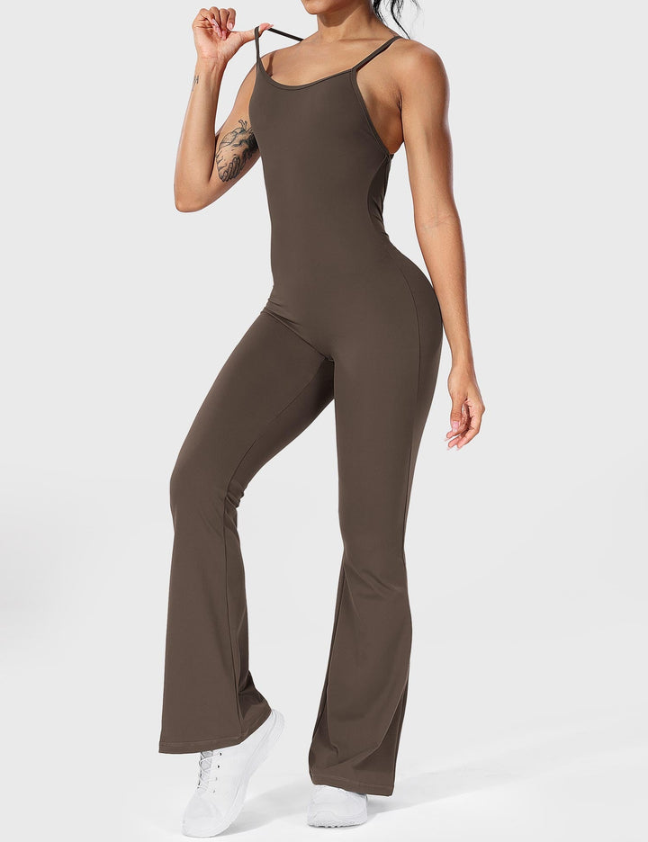 Chic Back Cross Flared Jumpsuit for Effortless Style