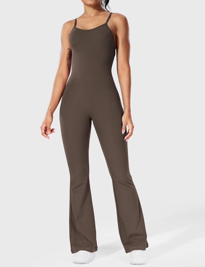 Chic Back Cross Flared Jumpsuit for Effortless Style
