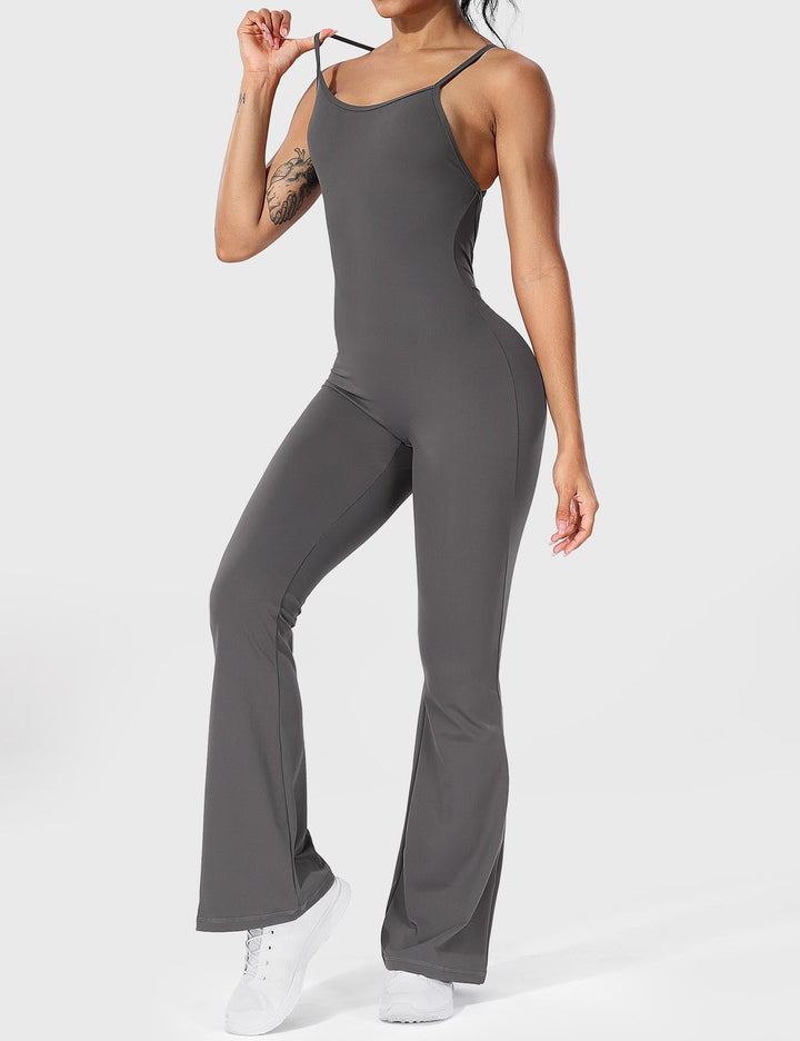 Chic Back Cross Flared Jumpsuit for Effortless Style