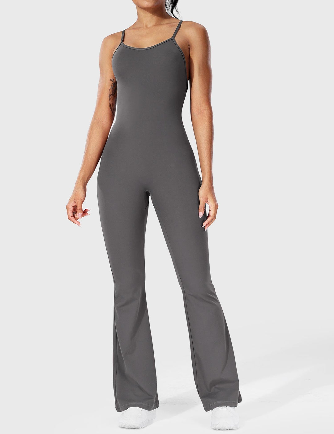 Chic Back Cross Flared Jumpsuit for Effortless Style