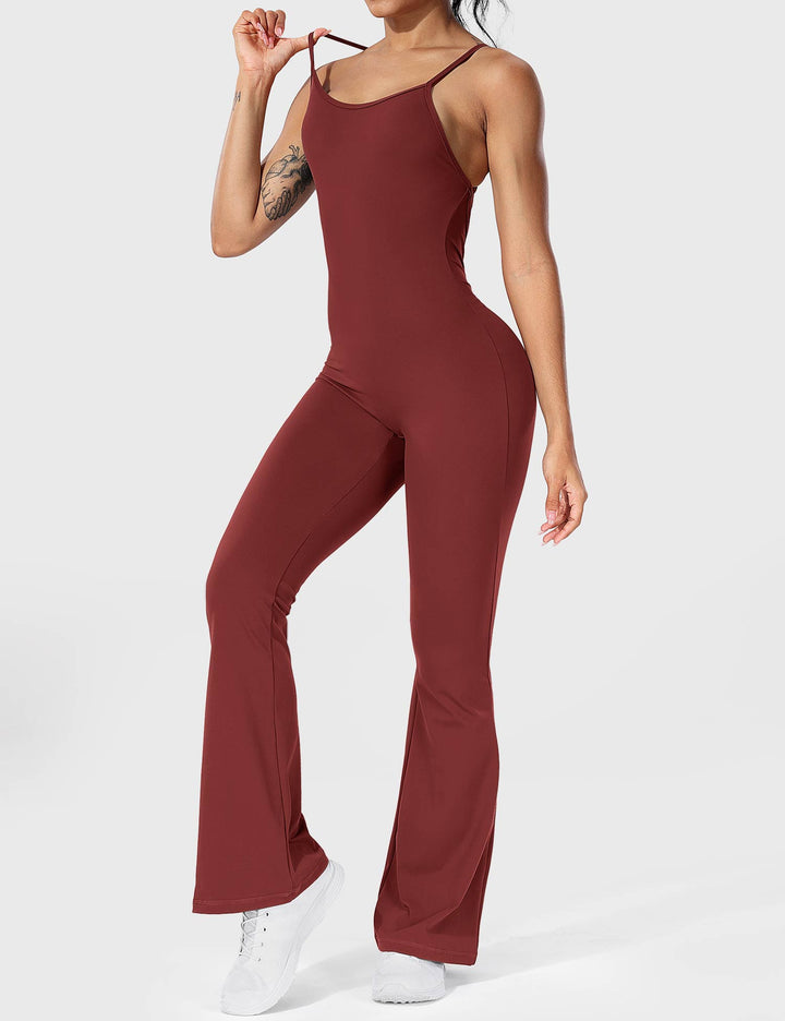 Chic Back Cross Flared Jumpsuit for Effortless Style